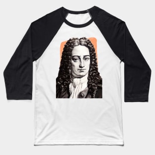 German Polymath Gottfried Wilhelm Leibniz illustration Baseball T-Shirt